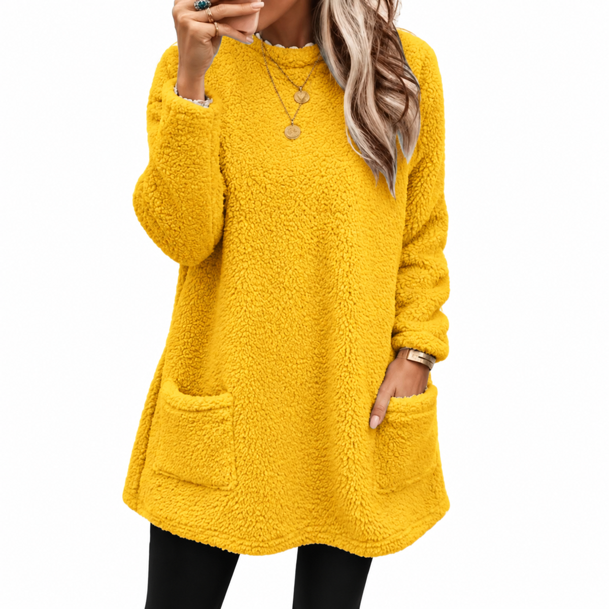 💎🔥 Bestseller – Warmes Langarmshirt mit Taschen – bequem