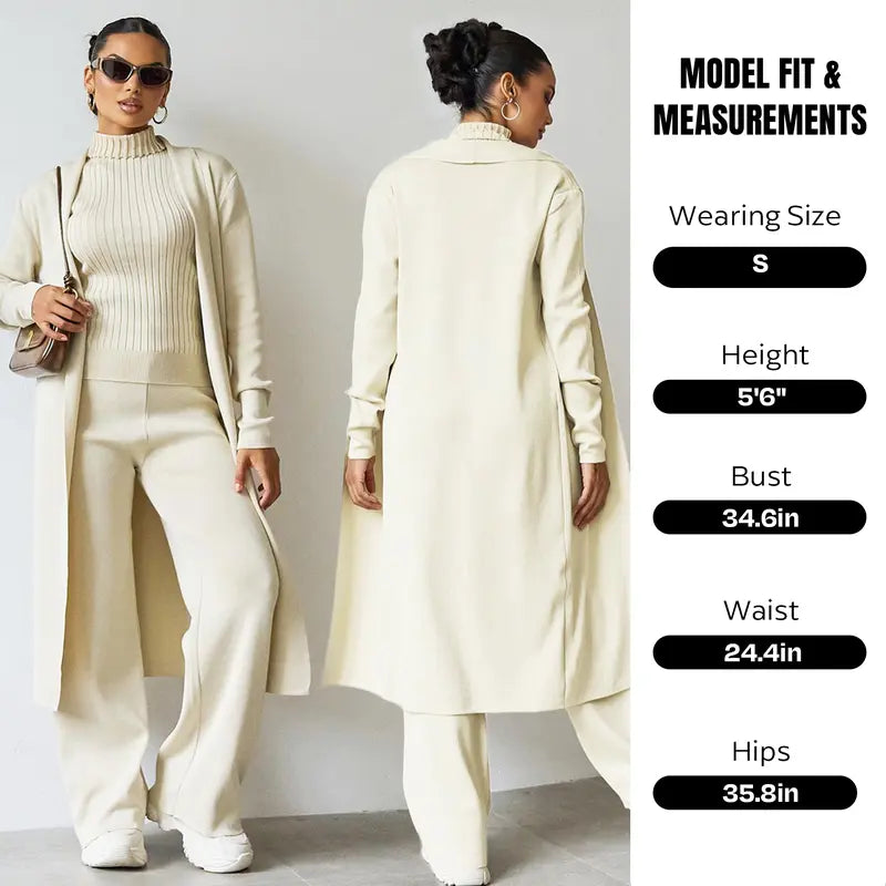 Women's three-piece trench coat set✨