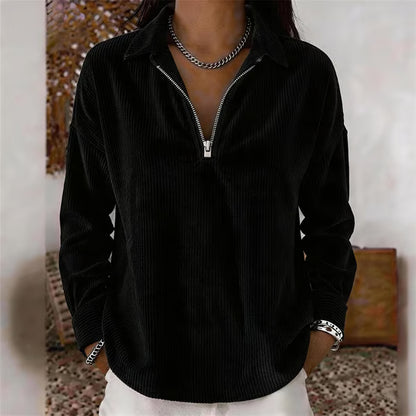 🌸Hot Sale💖 Relaxed Texture Zip Top