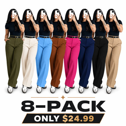 Women's High Waisted Straight Leg Suit-Versatile Wear