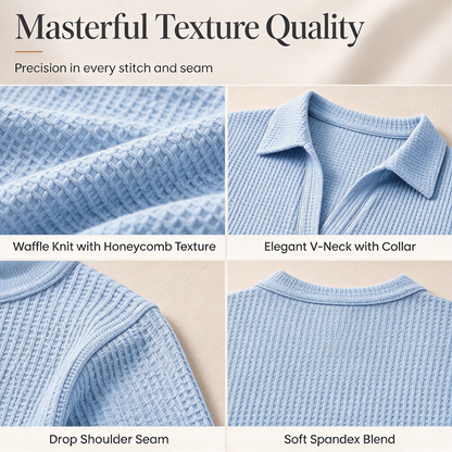 Best-Seller 🏆🧶 Women's V-Neck Long-Sleeve Knit Top