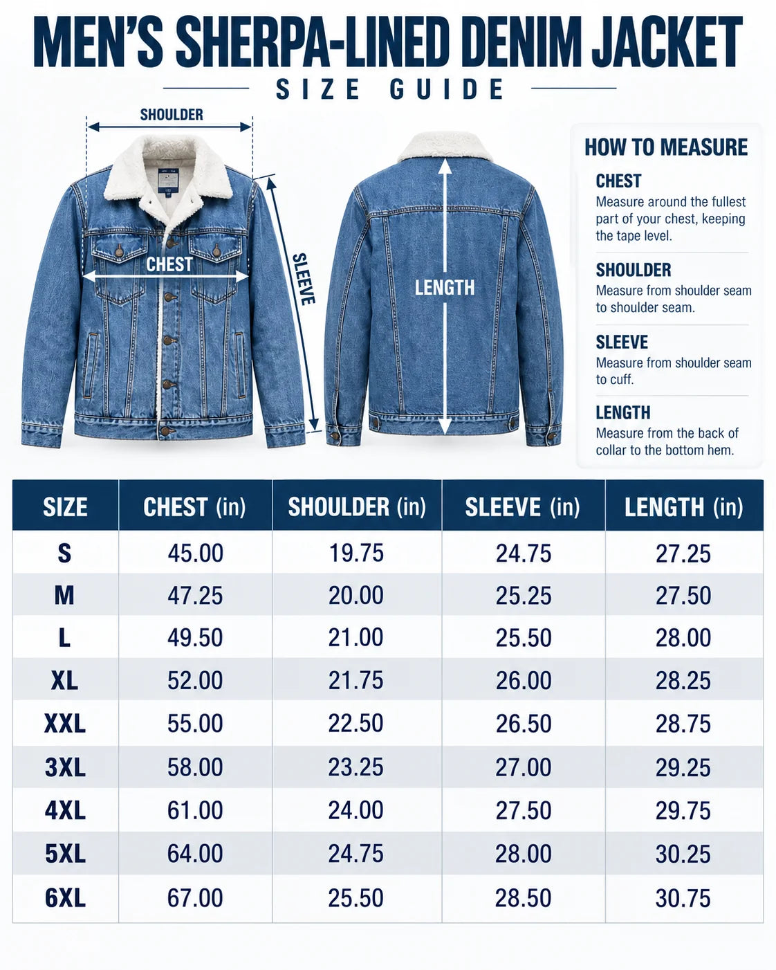 🔥 BESTSELLER | Men's Sherpa-Lined Denim Jacket