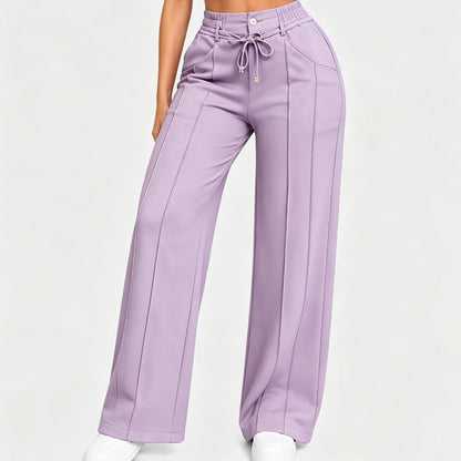 💥Last Day Promotion💥New Autumn Drawstring High Waist Wide Leg Pants