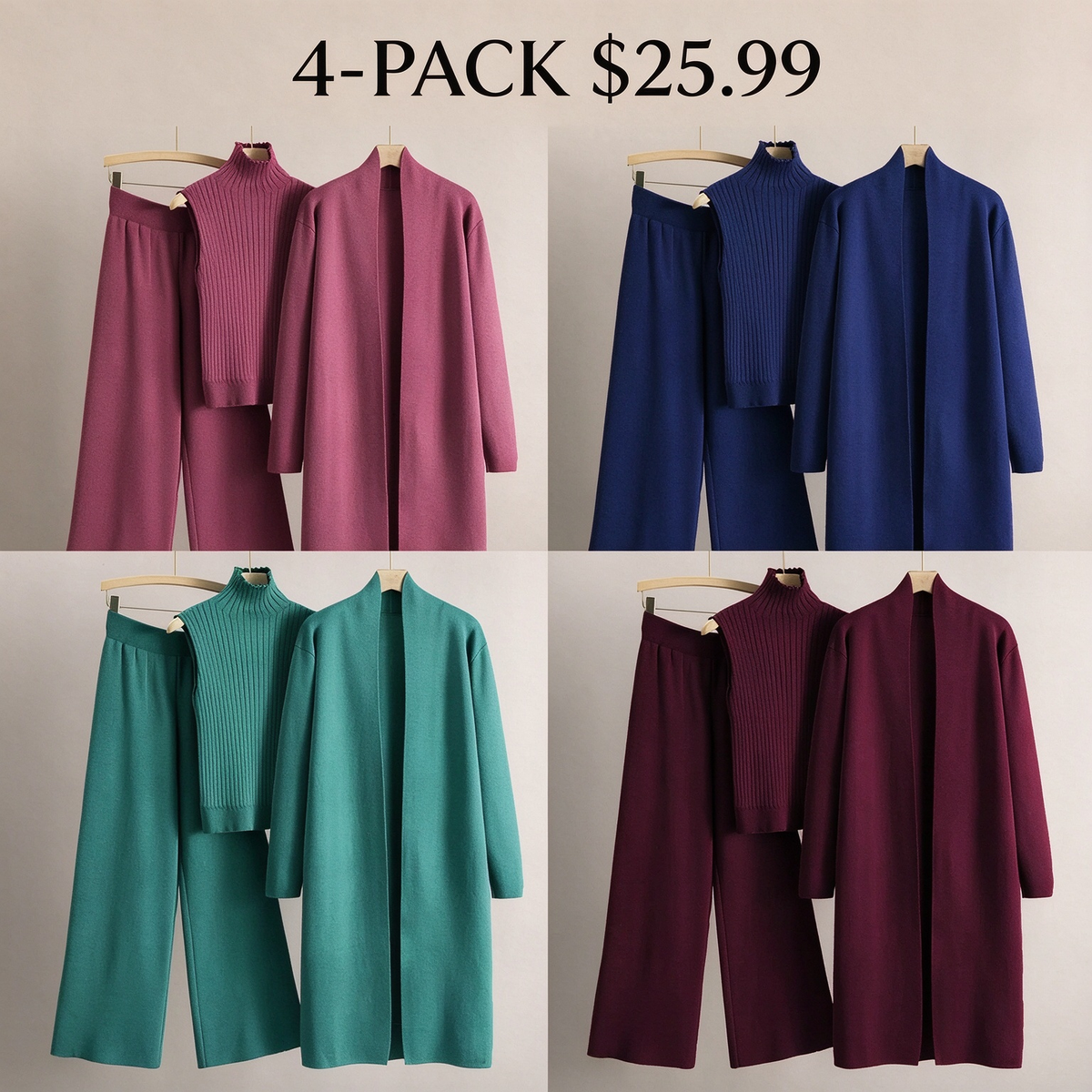 Women's three-piece trench coat set✨