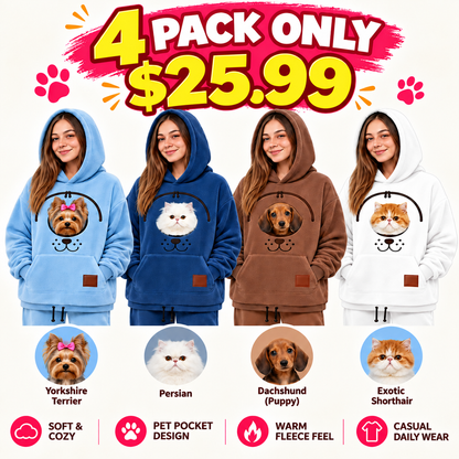 Pet Carrier Sweatshirt with Front Pocket Cozy Hands Free Puppy Kitten Holder Hoodie Casual Comfortable Pullover for Daily Walking Travel Versatile Wear