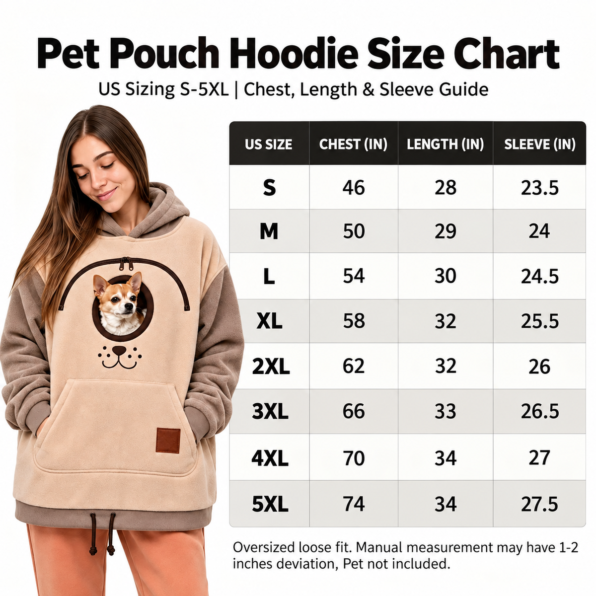 Pet Carrier Sweatshirt with Front Pocket Cozy Hands Free Puppy Kitten Holder Hoodie Casual Comfortable Pullover for Daily Walking Travel Versatile Wear