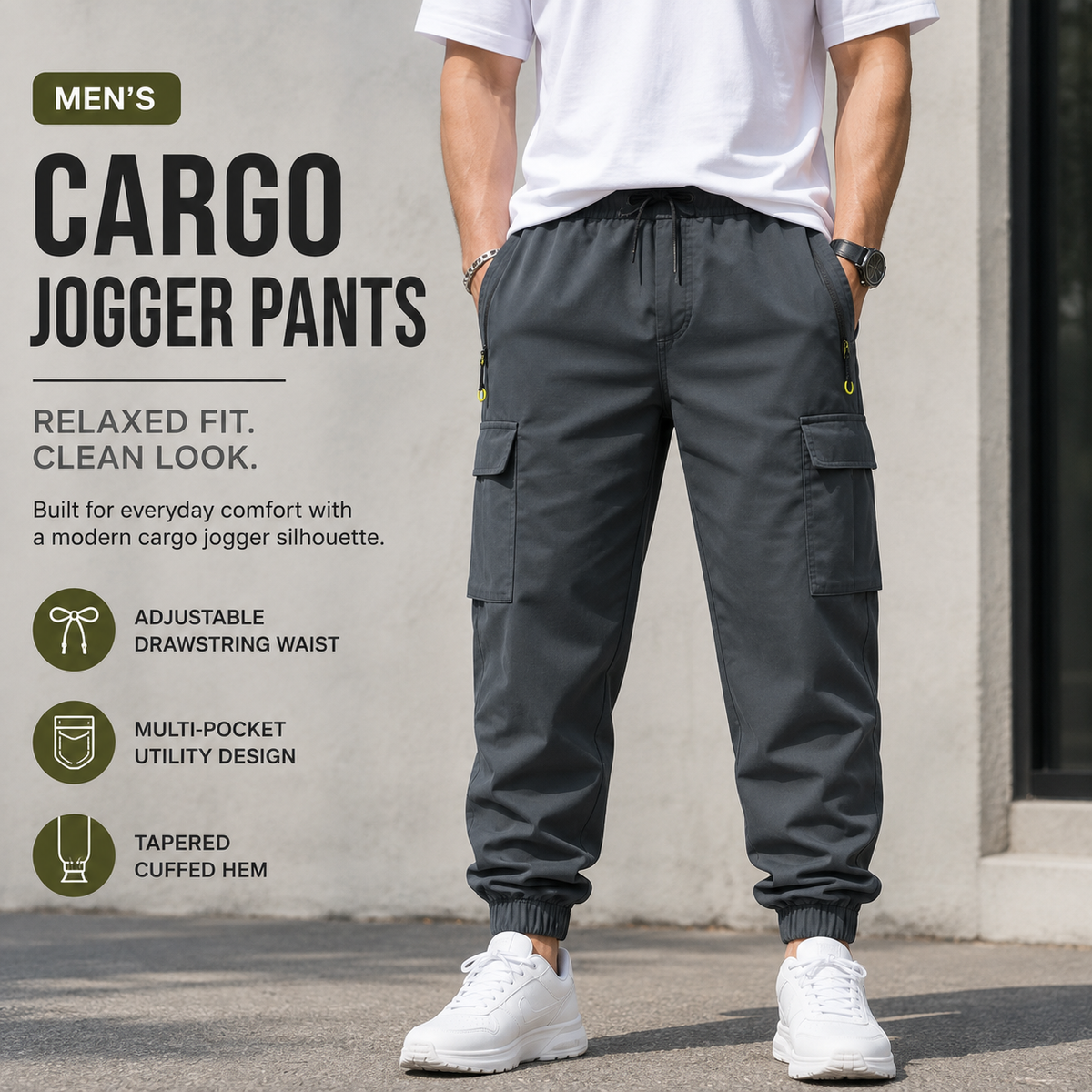 🔥 BESTSELLER | 8PCS $24.63 | Men's Multi-Pocket Cargo Jogger Pants