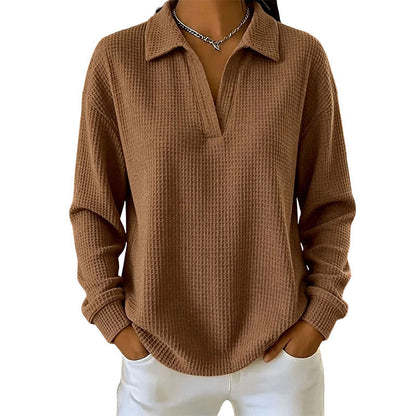 Best-Seller 🏆🧶 Women's V-Neck Long-Sleeve Knit Top