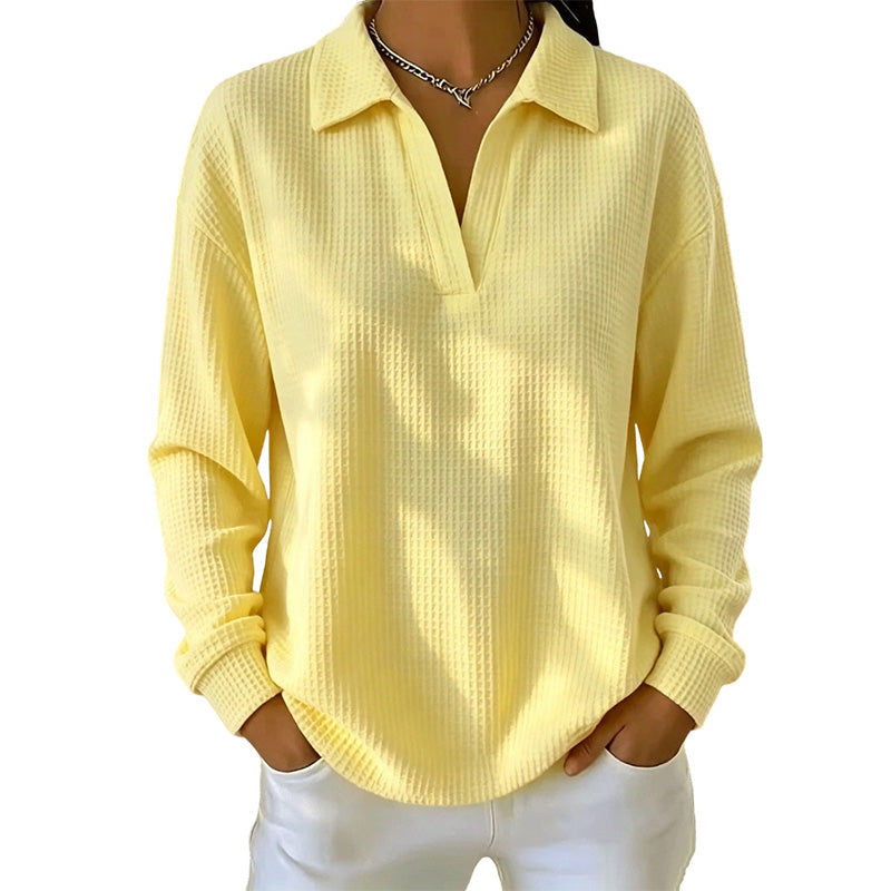 Best-Seller 🏆🧶 Women's V-Neck Long-Sleeve Knit Top