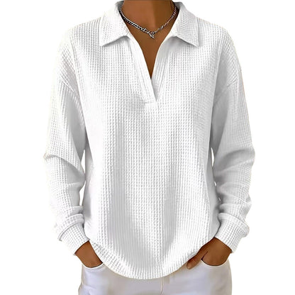 Best-Seller 🏆🧶 Women's V-Neck Long-Sleeve Knit Top