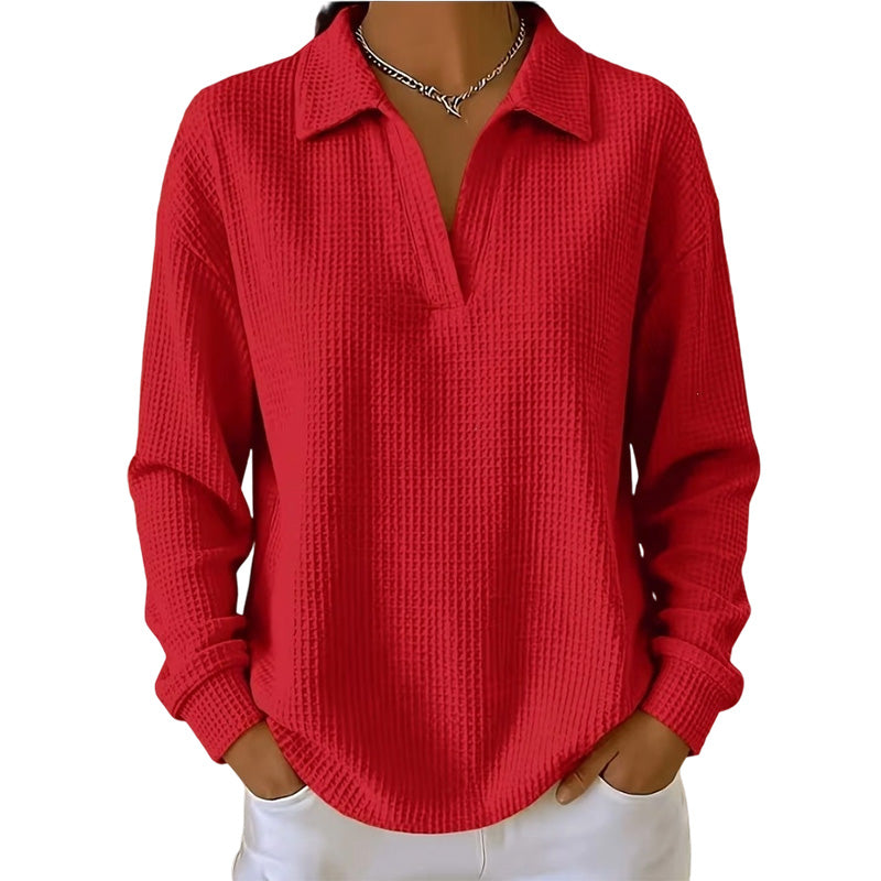 Best-Seller 🏆🧶 Women's V-Neck Long-Sleeve Knit Top