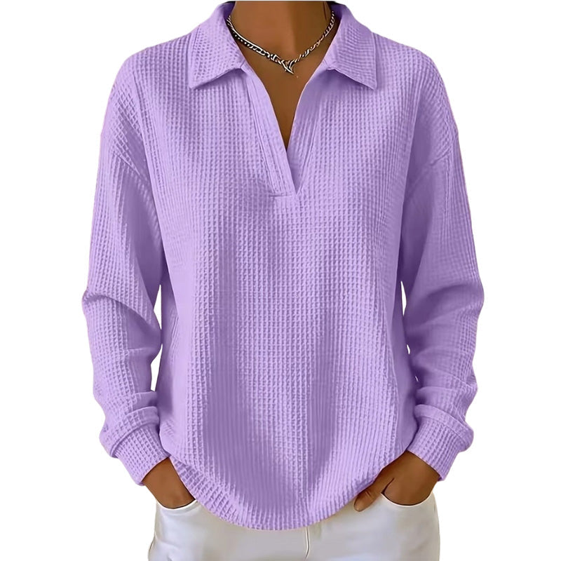 Best-Seller 🏆🧶 Women's V-Neck Long-Sleeve Knit Top