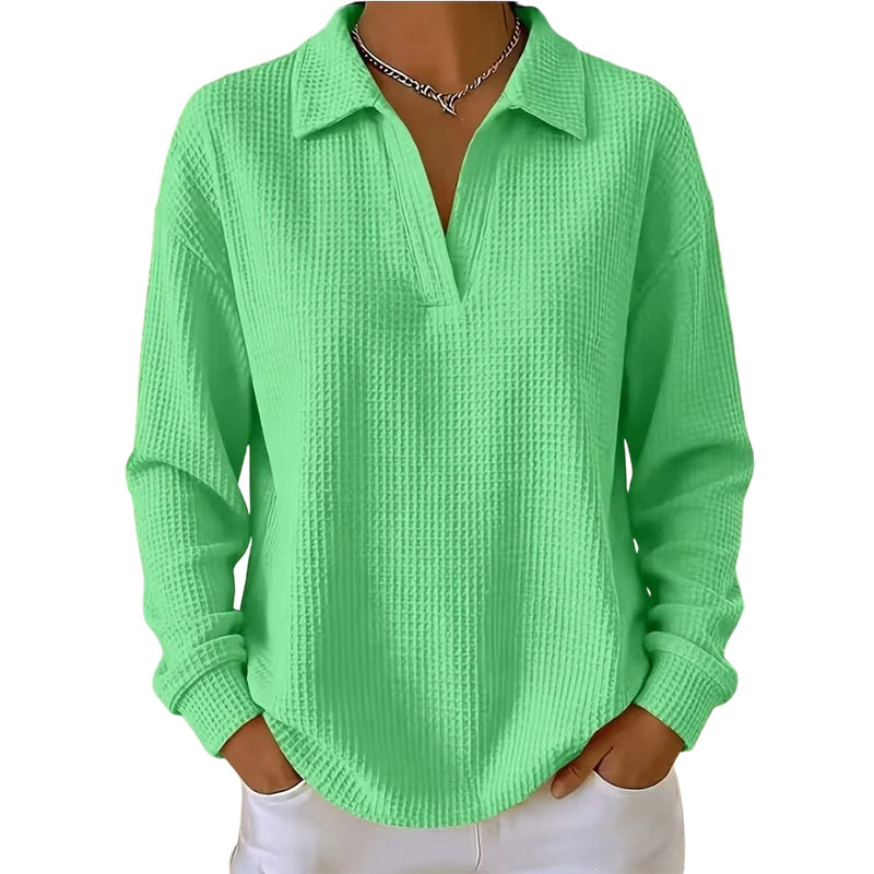 Best-Seller 🏆🧶 Women's V-Neck Long-Sleeve Knit Top