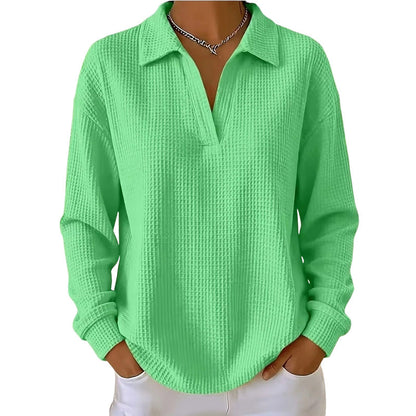 Best-Seller 🏆🧶 Women's V-Neck Long-Sleeve Knit Top