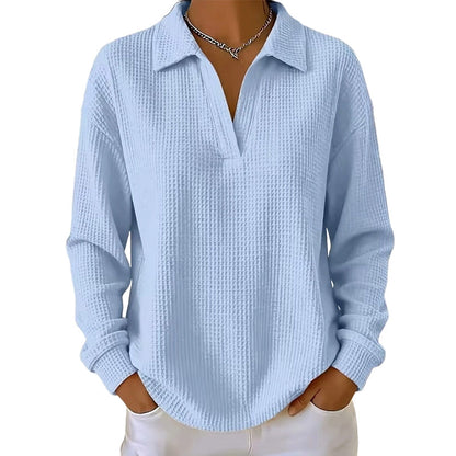 Best-Seller 🏆🧶 Women's V-Neck Long-Sleeve Knit Top