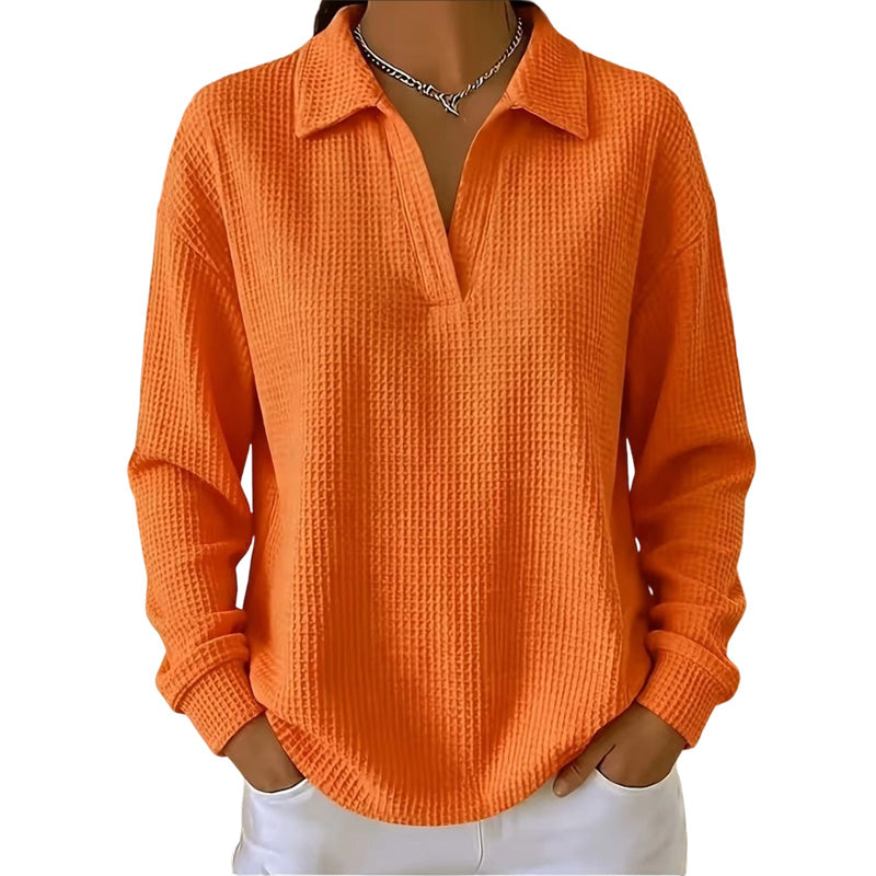 Best-Seller 🏆🧶 Women's V-Neck Long-Sleeve Knit Top