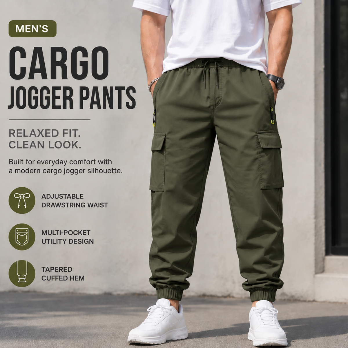 🔥 BESTSELLER | 8PCS $24.63 | Men's Multi-Pocket Cargo Jogger Pants