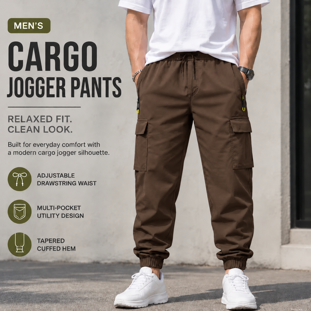 🔥 BESTSELLER | 8PCS $24.63 | Men's Multi-Pocket Cargo Jogger Pants