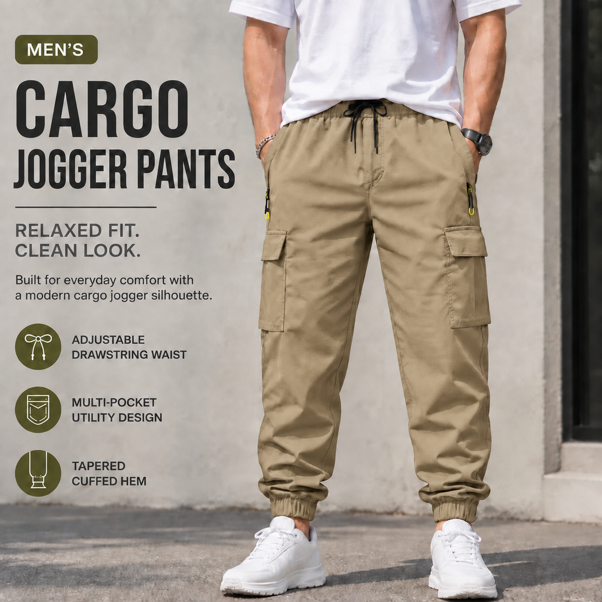 🔥 BESTSELLER | 8PCS $24.63 | Men's Multi-Pocket Cargo Jogger Pants