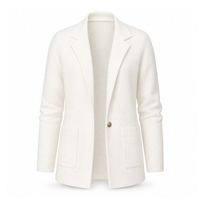 Women's Lapel Collar Knitted Cardigan Jacket