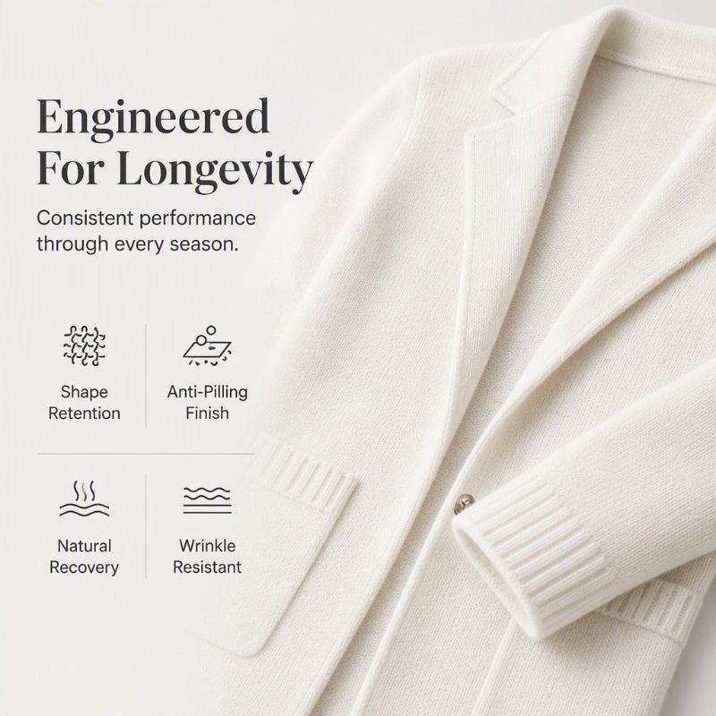 Women's Lapel Collar Knitted Cardigan Jacket
