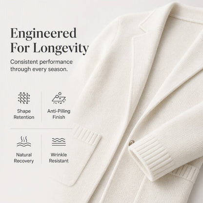 Women's Lapel Collar Knitted Cardigan Jacket